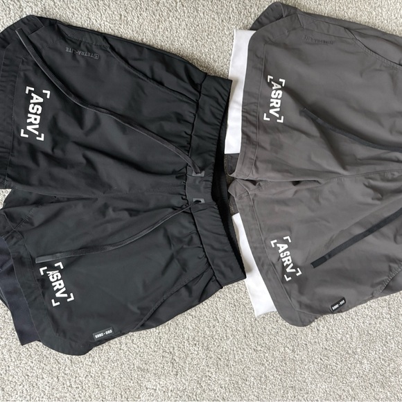 ASRV MENS Black and Gray Shorts - Picture 6 of 9